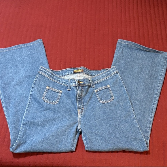 Run & Fly- Made in England- Blue Women's Wide Leg Jeans Size 36/18 - Picture 7 of 15